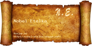 Nobel Etelka névjegykártya